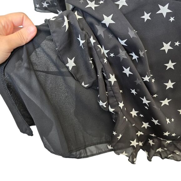 NWT Nasty Gal Women's Sz 2 Star Backless Mini Skater Dress Black White - Picture 11 of 15